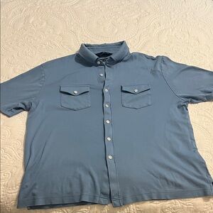 Hart Schaffner Marx Light Blue Casual Button-Down Shirt